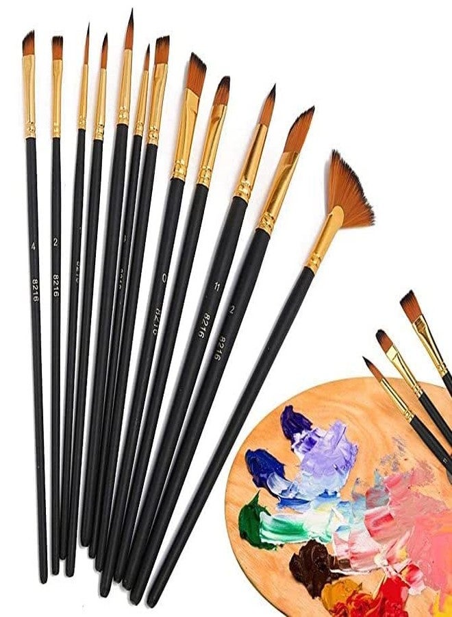 HARISTAR Art Brush Set for Artists, Painting Brushes Set of 12 Professional Round Pointed Tip Nylon Hair Artist Acrylic Paint Brush for Acrylic/Water Colour/Oil Painting(Art Lovers) - Image 4